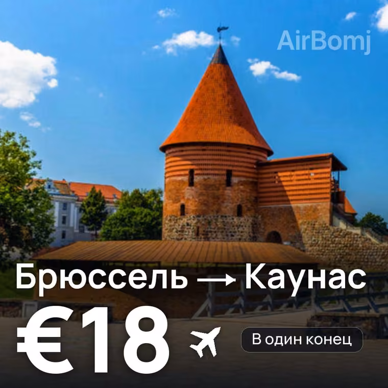 Брюссель → Каунас за €18