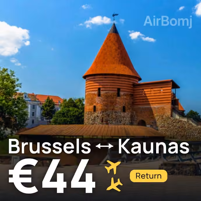 Brussels → Kaunas for €44