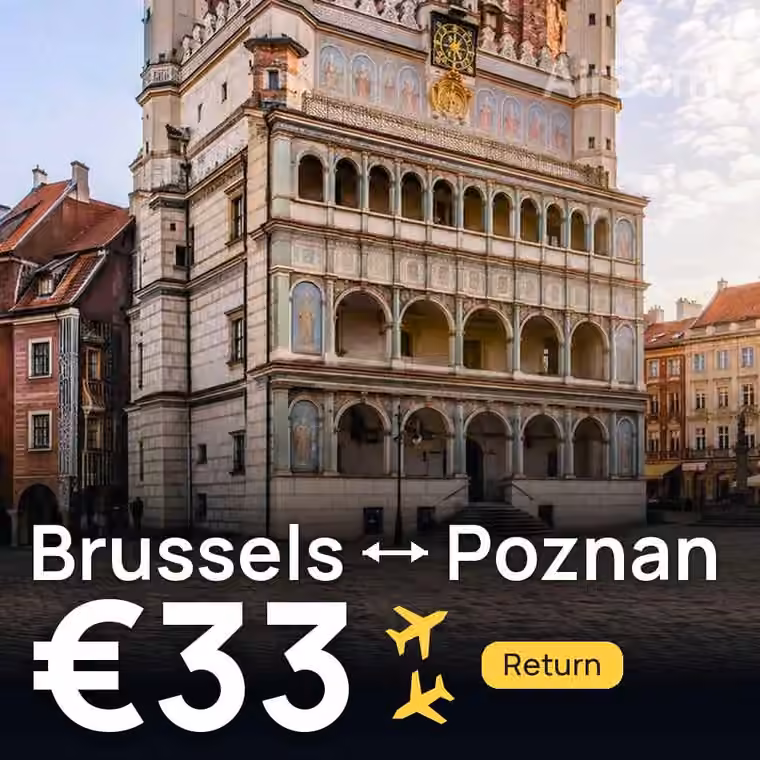 Brussels → Poznan for €33