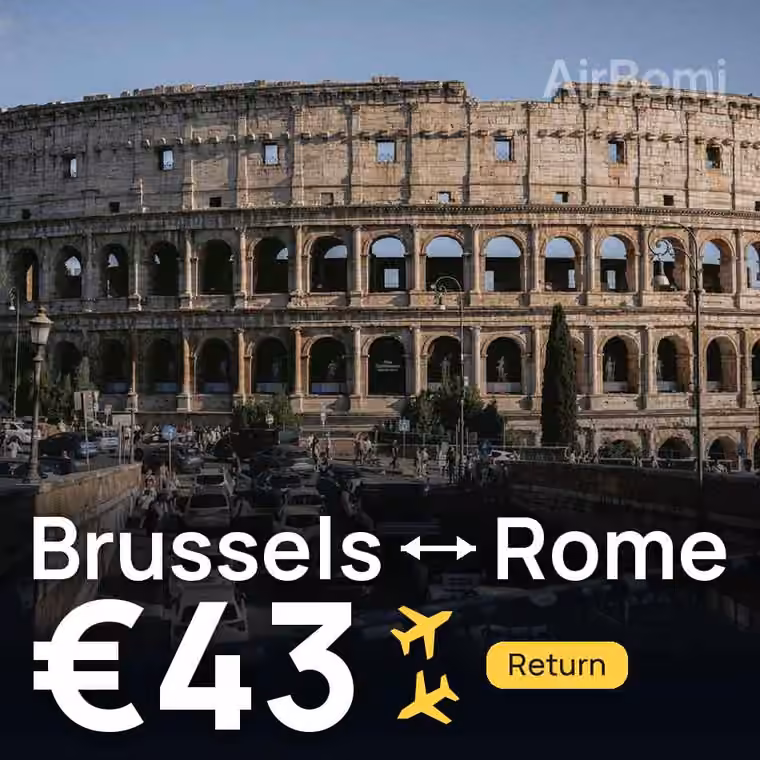 Brussels → Rome for €43