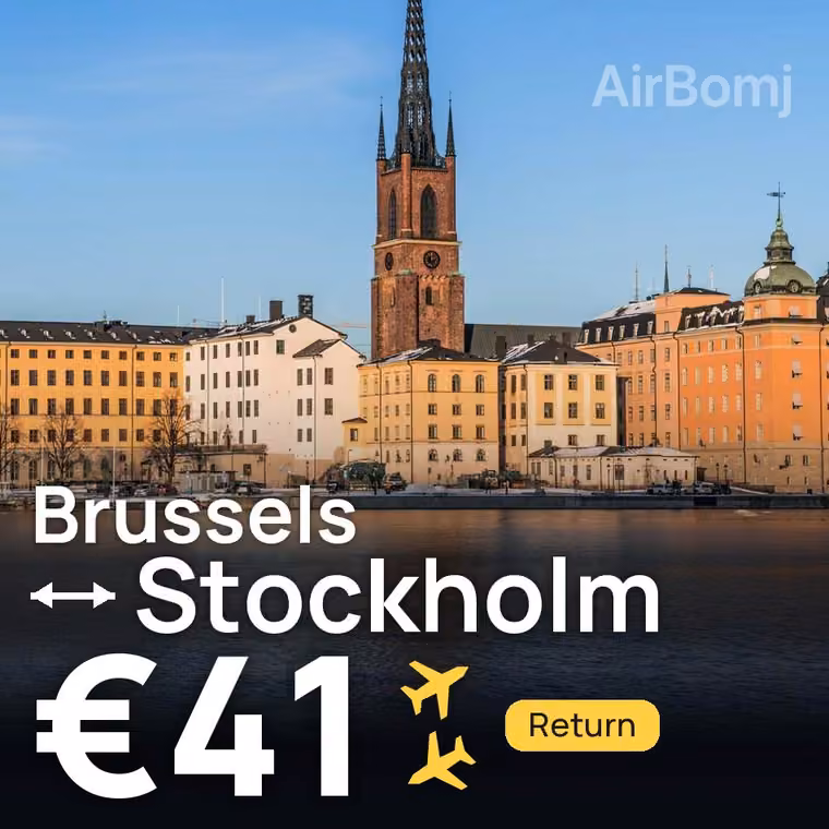 Brussels → Stockholm for €41
