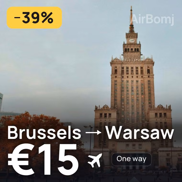 Brussels → Warsaw for €15