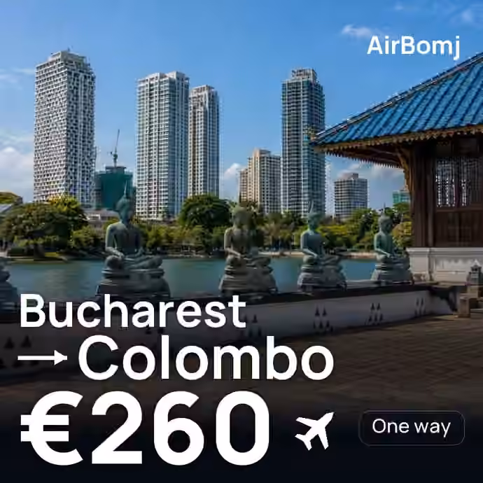 Bucharest → Colombo for €260