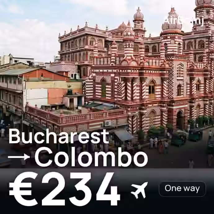 Bucharest → Colombo for €234