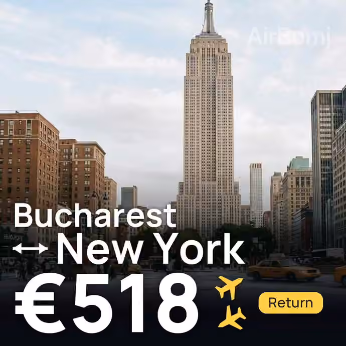 Bucharest → New York for €518