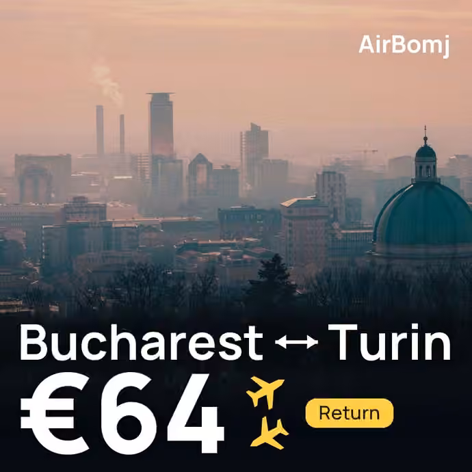 Bucharest → Turin for €64