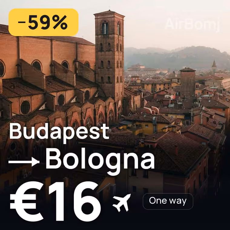 Budapest → Bologna for €16