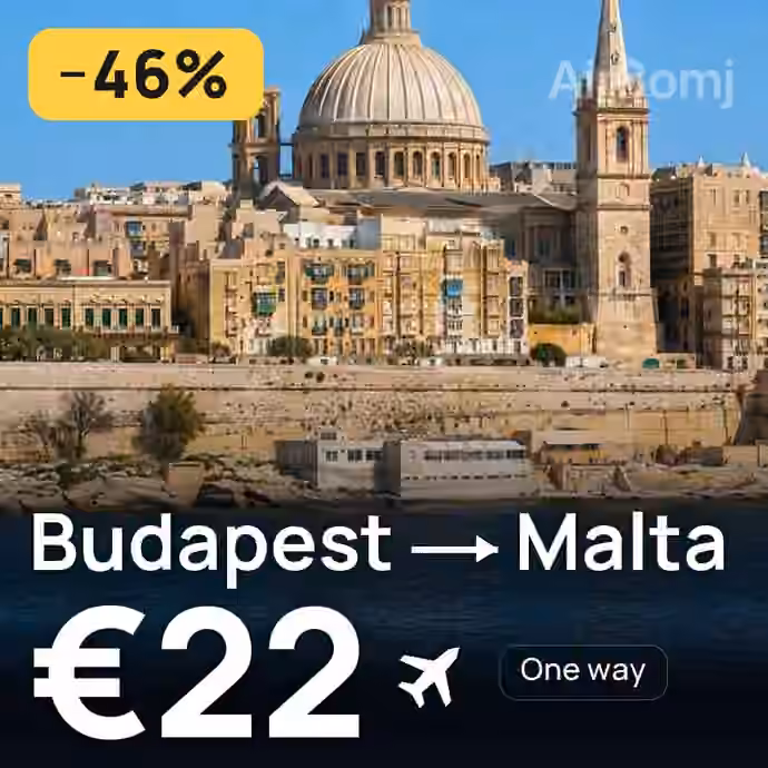 Budapest → Malta for €22
