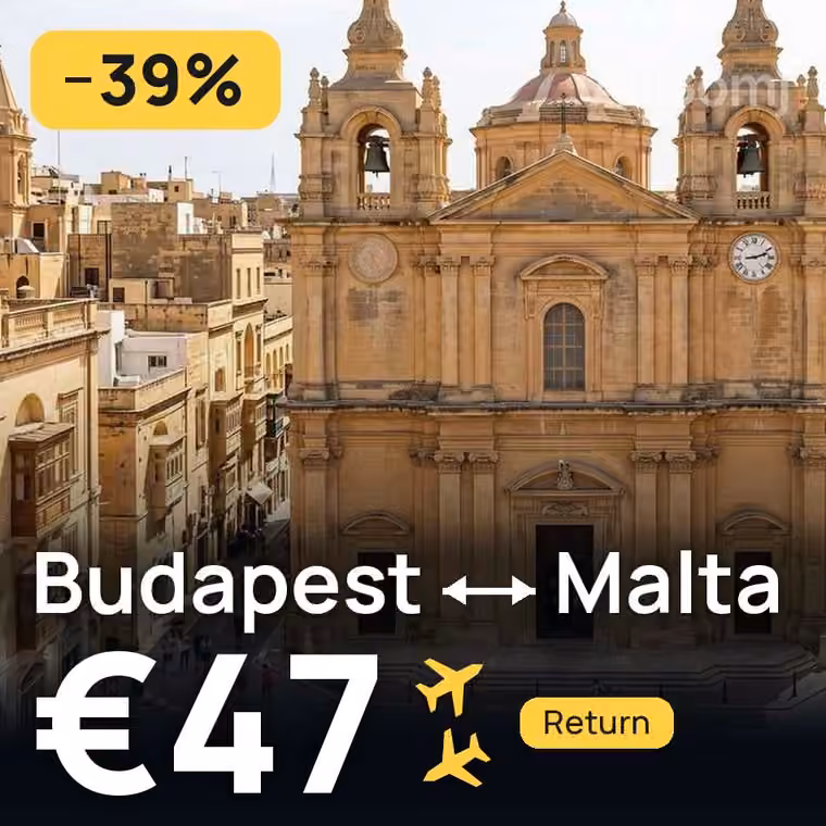 Budapest → Malta for €47