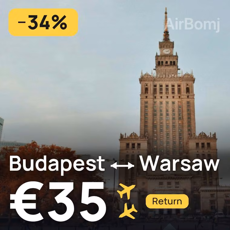 Budapest → Warsaw for €35