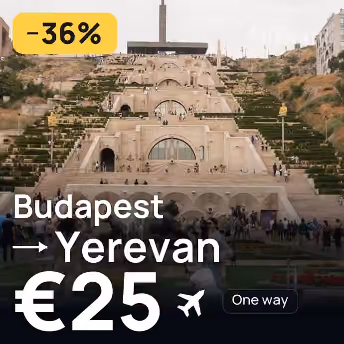 Budapest → Yerevan for €25