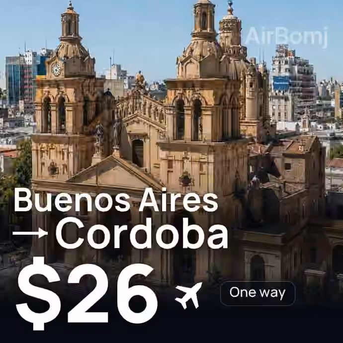 Buenos Aires → Cordoba for $26