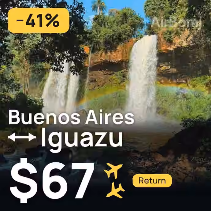 Buenos Aires → Iguazu for $67