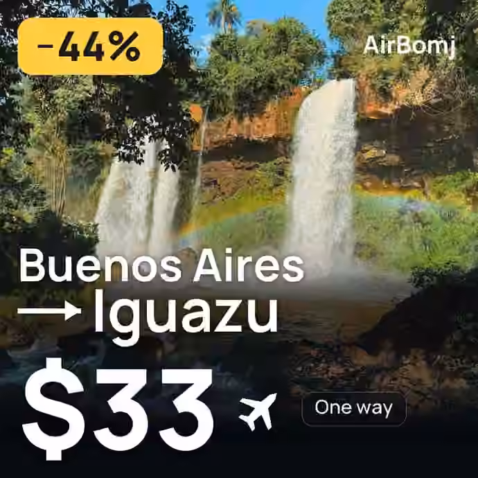 Buenos Aires → Iguazu for $33