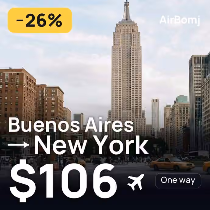 Buenos Aires → New York for $106