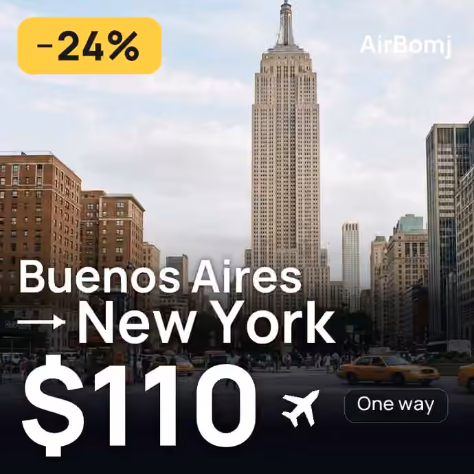 Buenos Aires → New York for $110