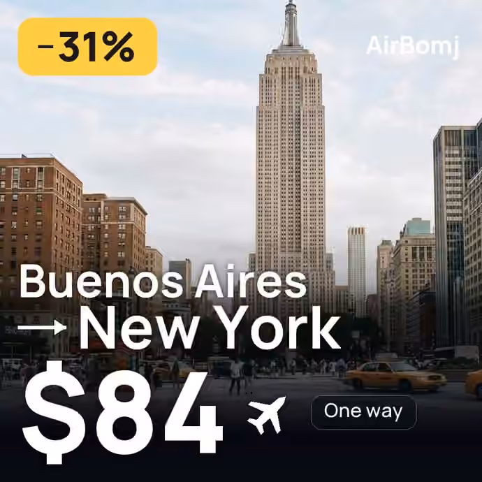 Buenos Aires → New York for $84