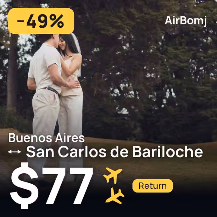 Buenos Aires → San Carlos de Bariloche for $77