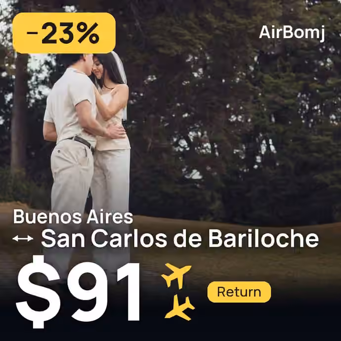 Buenos Aires → San Carlos de Bariloche for $91