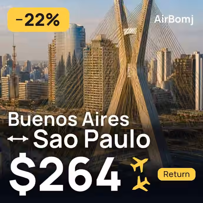 Buenos Aires → Sao Paulo for $264