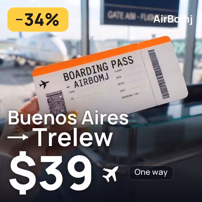 Buenos Aires → Trelew for $39