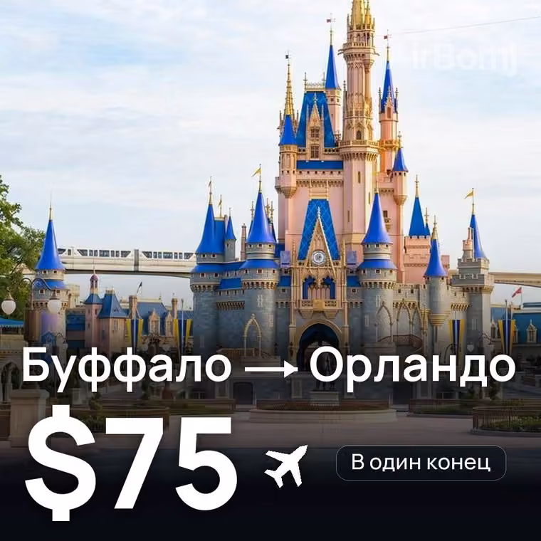 Буффало → Орландо — лучшая цена $75
