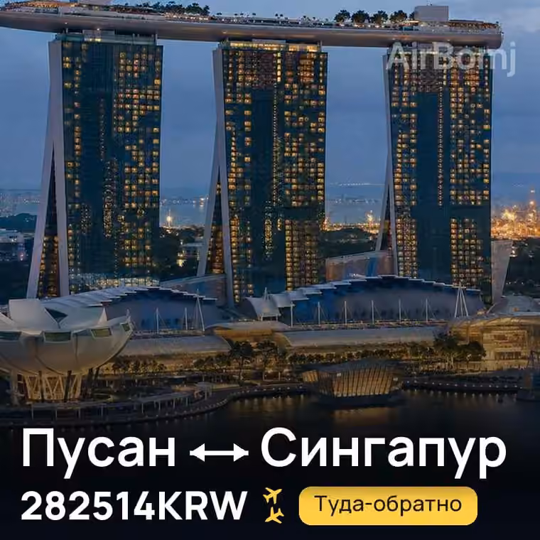 Пусан → Сингапур за 282514KRW