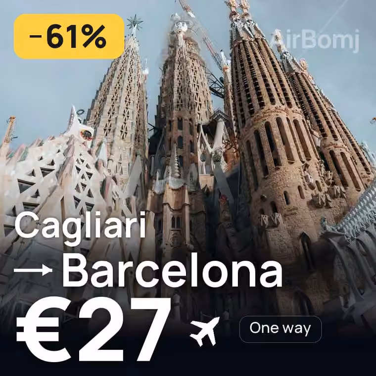 Cagliari → Barcelona for €27