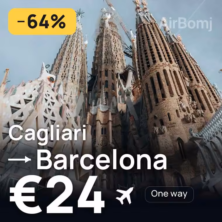 Cagliari → Barcelona for €24