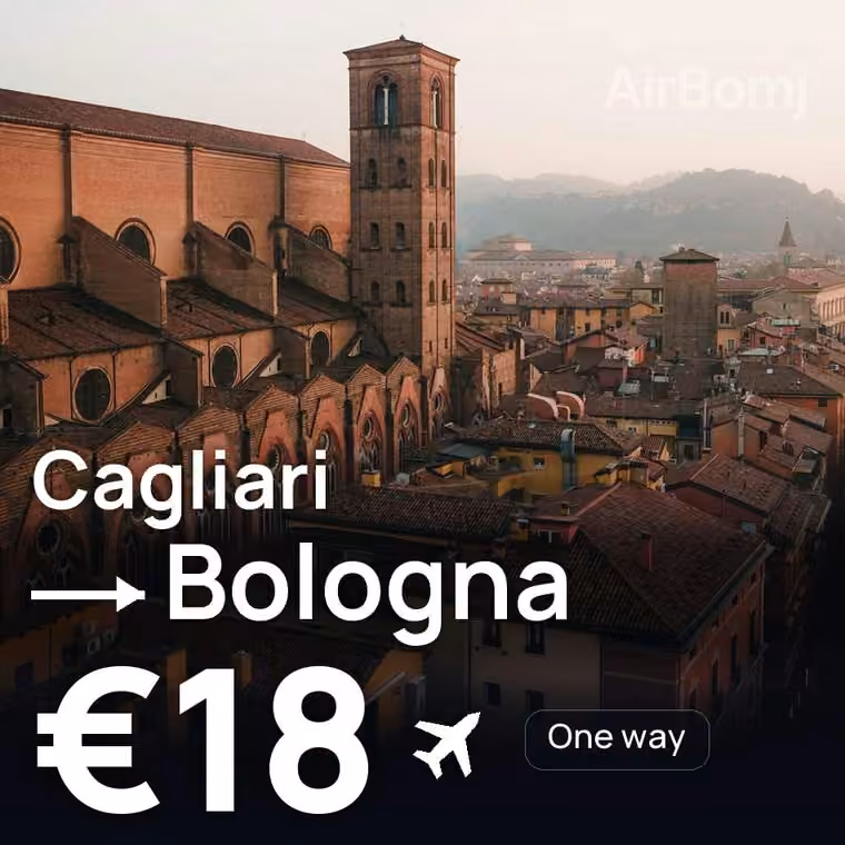 Cagliari → Bologna for €18
