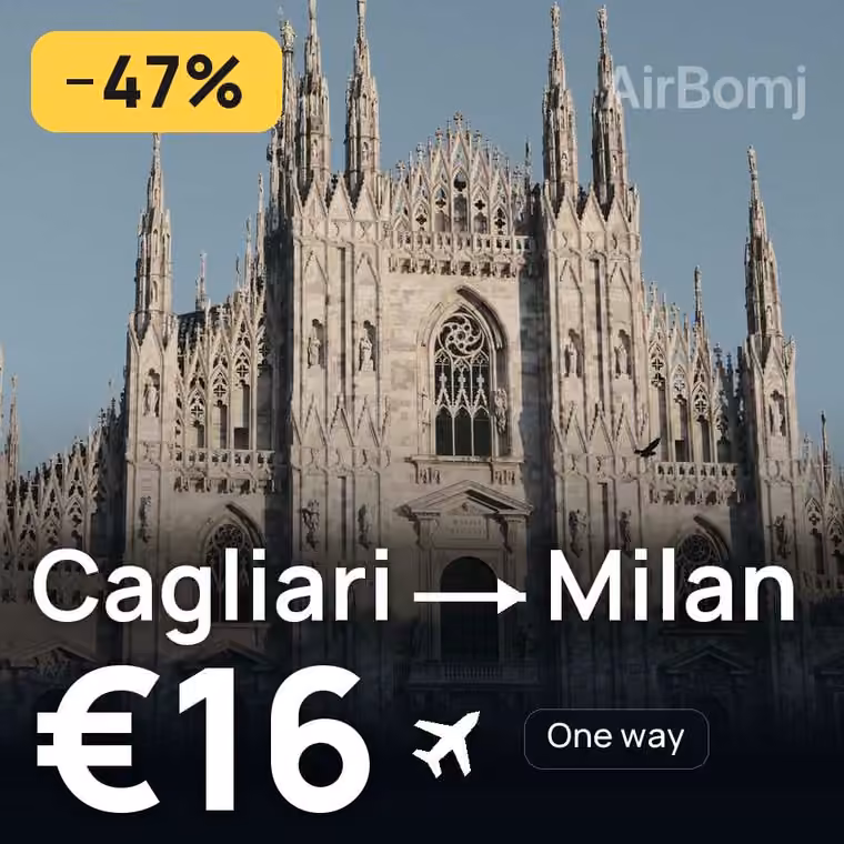 Cagliari → Milan for €17