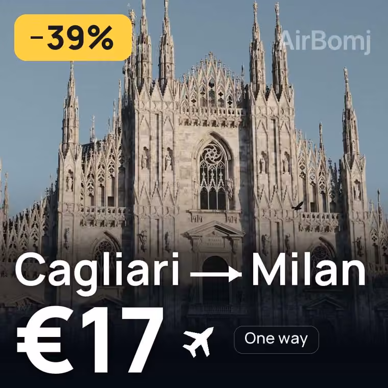 Cagliari → Milan for €17