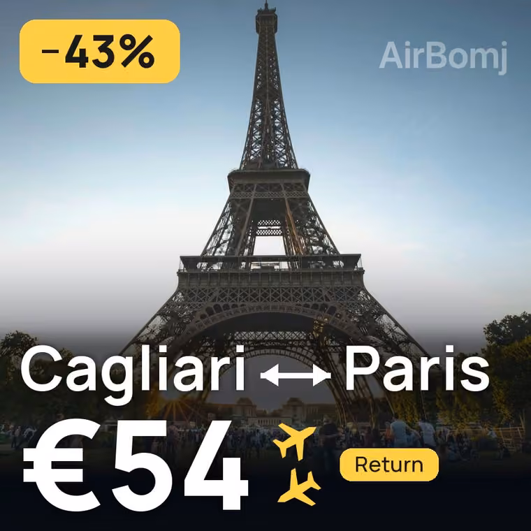 Cagliari → Paris for €54