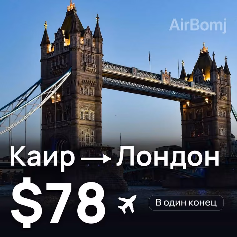 Каир → Лондон за $78