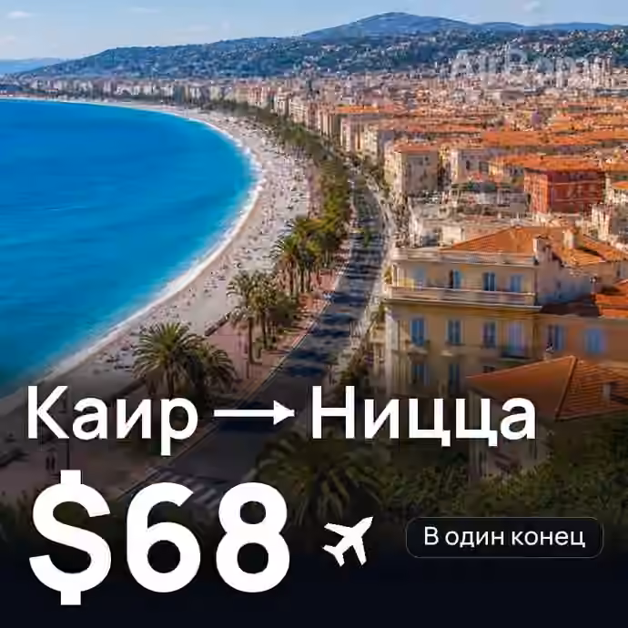 Каир → Ницца за $68