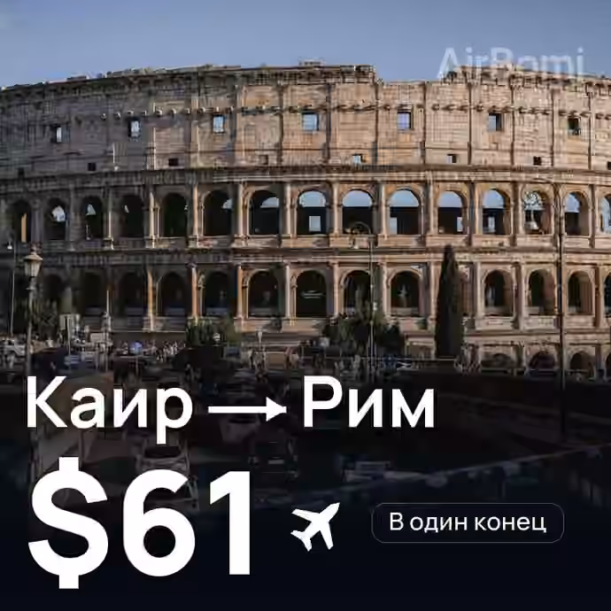 Каир → Рим за $61