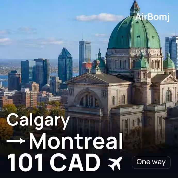 Calgary → Montreal for 101 CAD