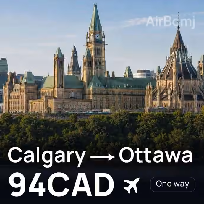 Calgary → Ottawa for 94 CAD