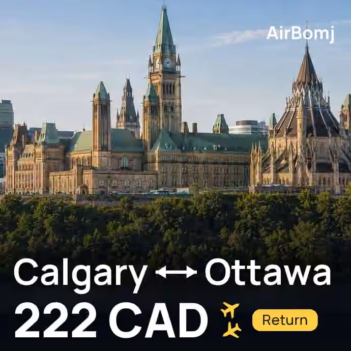 Calgary → Ottawa for 222 CAD