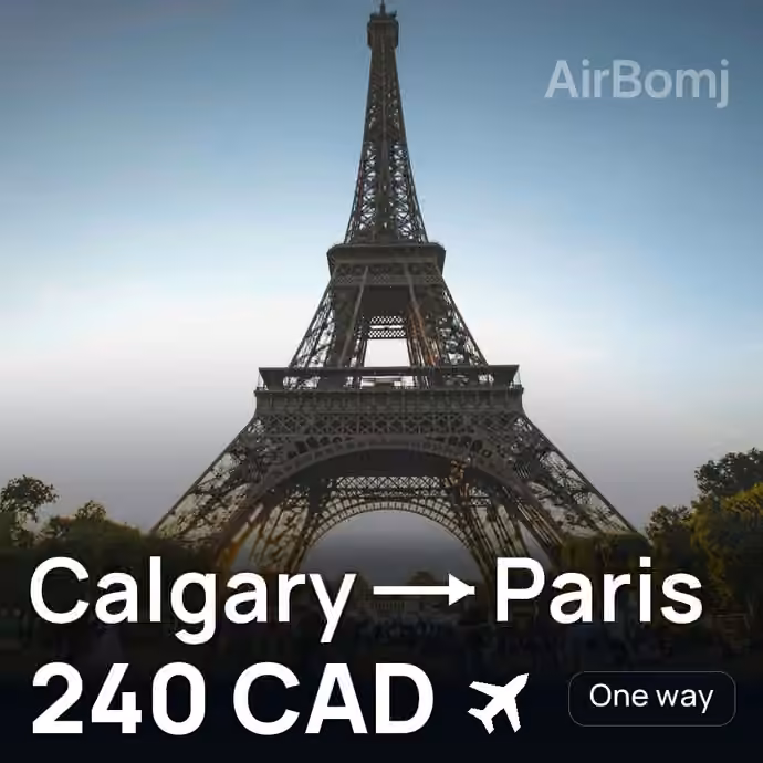 Calgary → Paris for 240 CAD