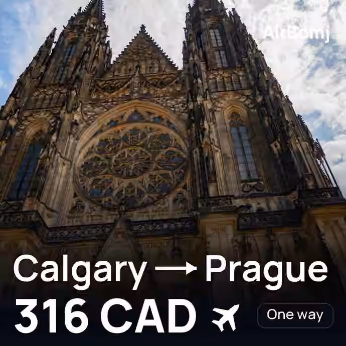 Calgary → Prague for 316 CAD