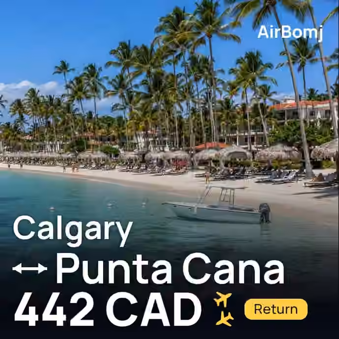 Calgary → Punta Cana for 442 CAD