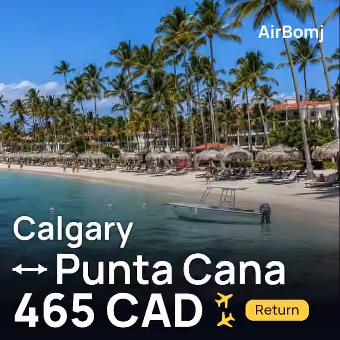 Calgary → Punta Cana for 465 CAD