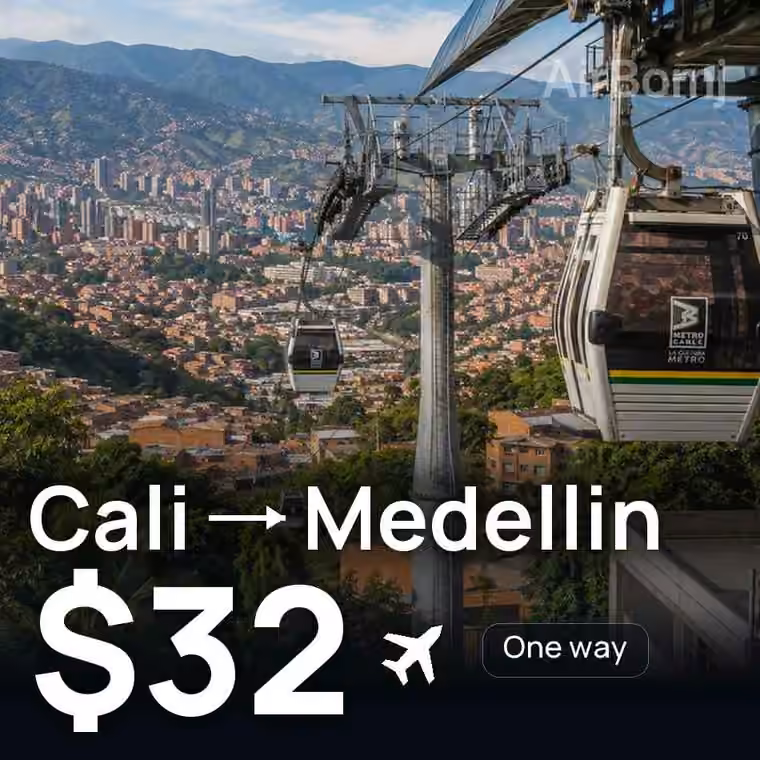 Cali → Medellin for $32
