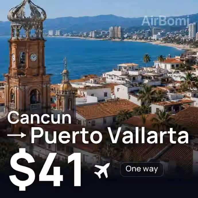 Cancun → Puerto Vallarta for $41