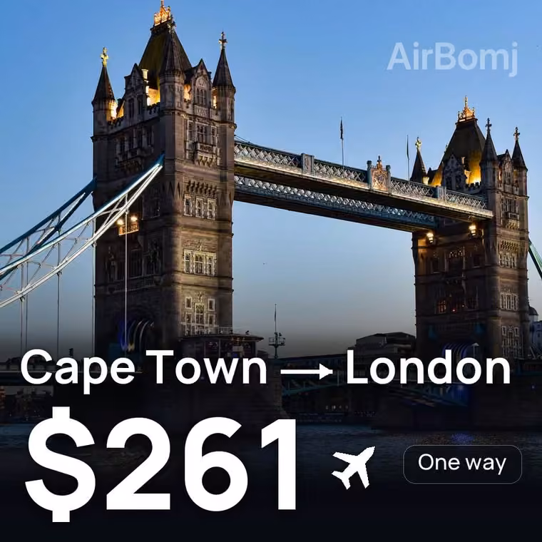 Cape Town → London for $270