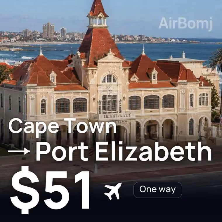 Cape Town → Port Elizabeth for $55