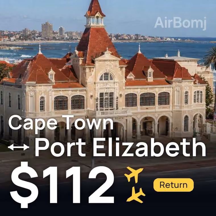 Cape Town → Port Elizabeth for $112