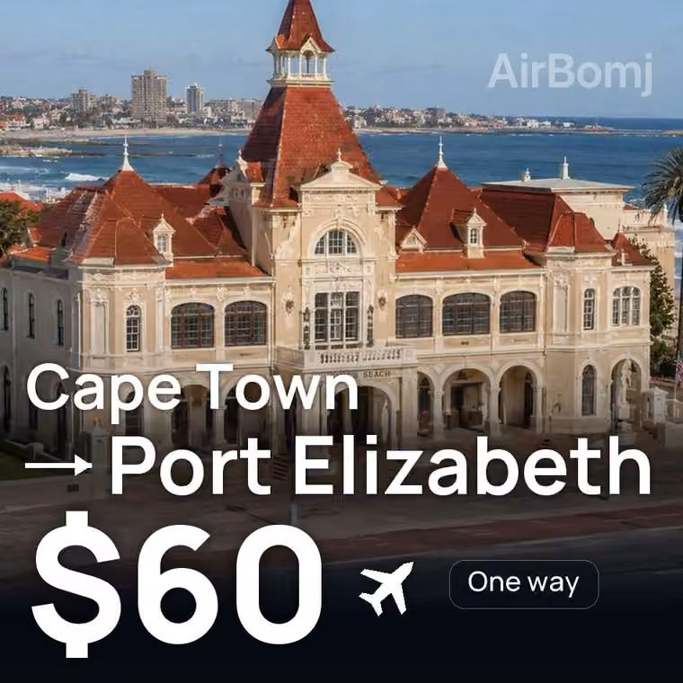 Cape Town → Port Elizabeth for $60