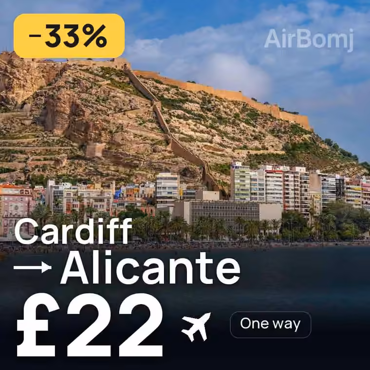 Cardiff → Alicante for £22